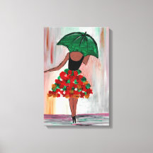 Fille tenant un parapluie