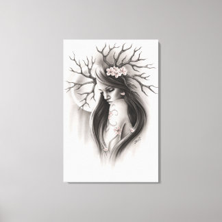 Toile Fin du début Canvas de fleurs de cerisiers de prin