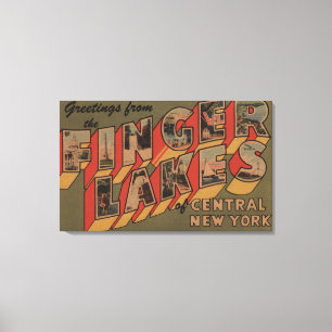 Toile Fingerlakes, New York - grandes scènes de lettre