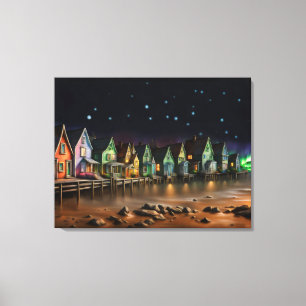 Toile Fisherman's Cove la nuit