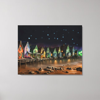 Toile Fisherman's Cove la nuit