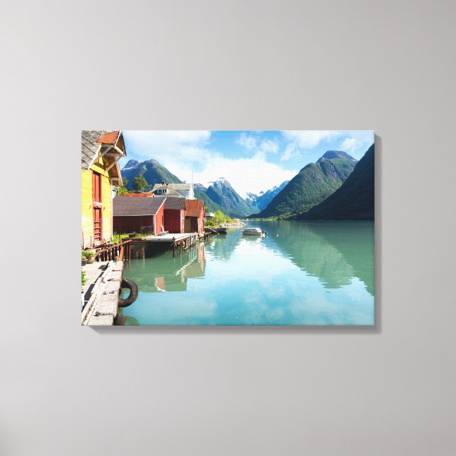 Toile Fjaerpayfjord paysage de fjord en Norvège (Recto)