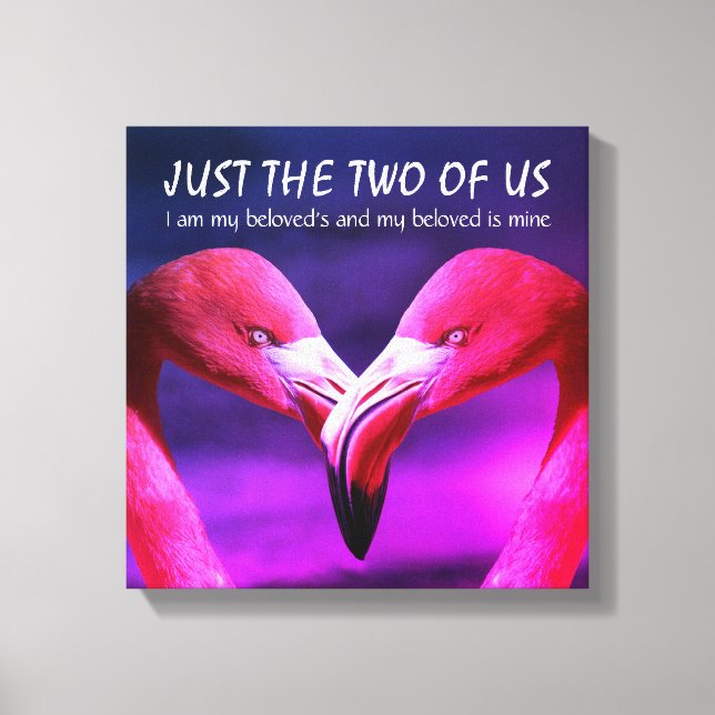 Toile Flamant rose | Amour | TOUS LES DEUX | Christian (Recto)