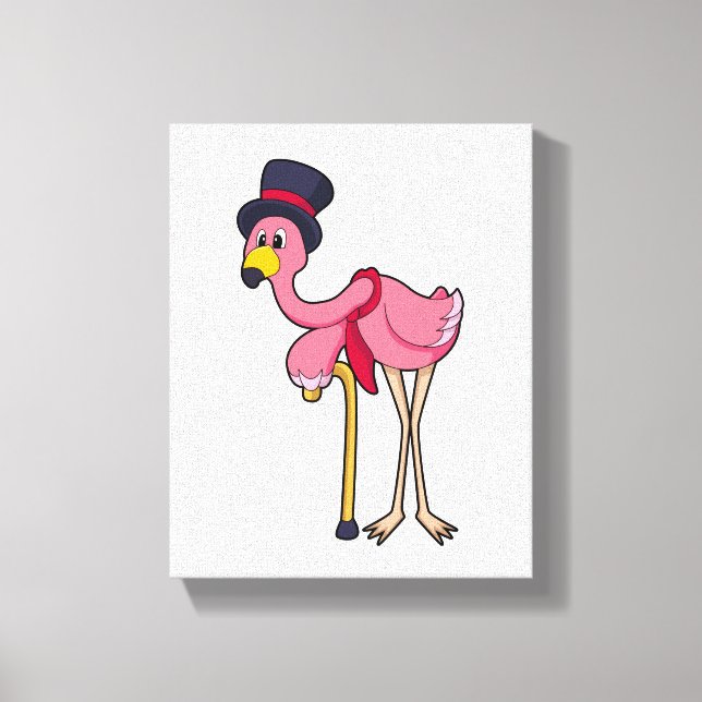Toile Flamant rose comme pensionné avec Casquette (Recto)