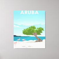 Flamant rose de voyage de l'île Aruba | Flamant ro