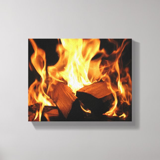 Toile Flames on Burning Logs (Recto)
