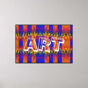 Toile Flammes dans l'abstrait sur les couleurs des rayur