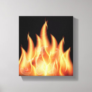 Toile flammes vectorielles1- FLAMMES CHAUDES À FEU BRÛ
