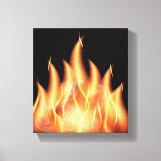 Toile flammes vectorielles1- FLAMMES CHAUDES À FEU BRÛLA (Recto)