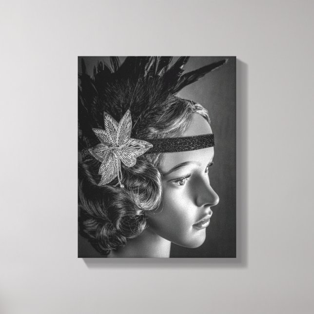 Toile Flapper des années 1289-1920 avec bandeau (Recto)