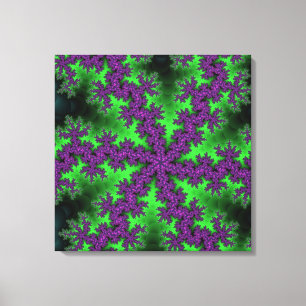 Toile Flèche de neige verte et violette