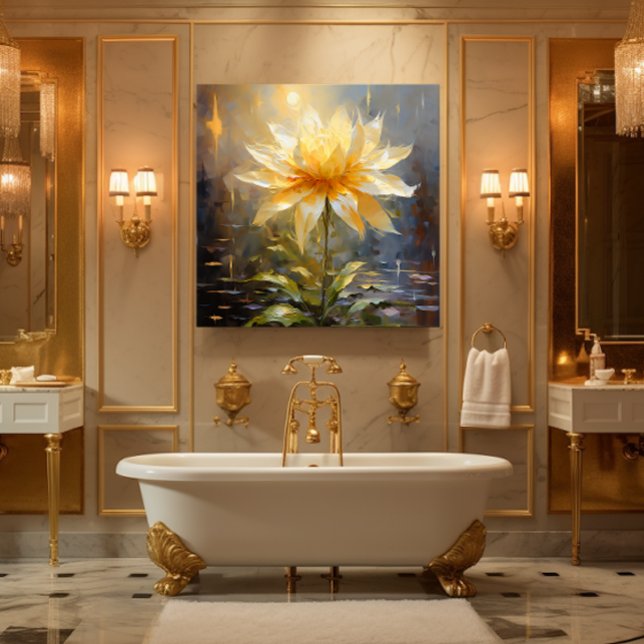 Toile Fleur blanche/jaune (For Illustration Purposes Only.
Actual Size May Vary.)