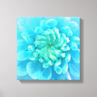 Fleur bleu turquoise en aquarelle
