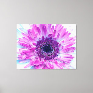 Toile Fleur bleu violet baby shower