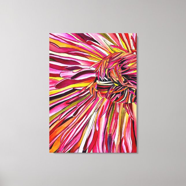 Toile Fleur d'aquarelle Chrysanthemum (Recto)