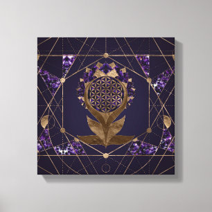 Toile Fleur de la vie Lotus - Ornement de la géométrie