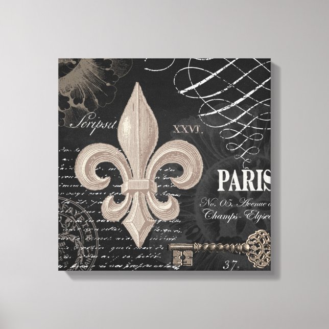 Toile fleur de lis vintage (Recto)