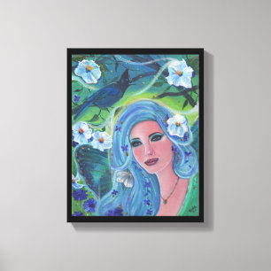 Toile Fleur de lune de fée de printemps par Renee Lavoie
