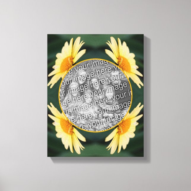Toile Fleur de marguerite jaune Créez votre propre photo (Recto)