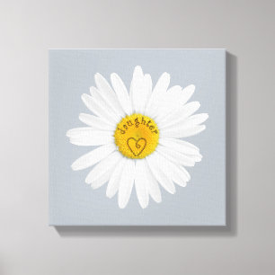 Toile Fleur de marguerite pour fille Personnaliser d'art