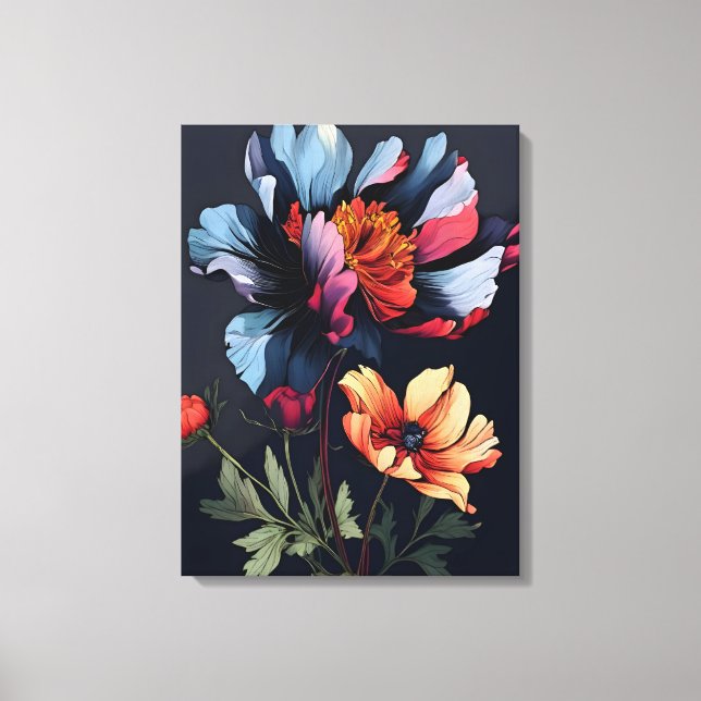Toile Fleur de minuit (Recto)