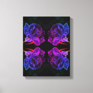 Toile Fleur d'Imaginaire Rose couleur Abstraite