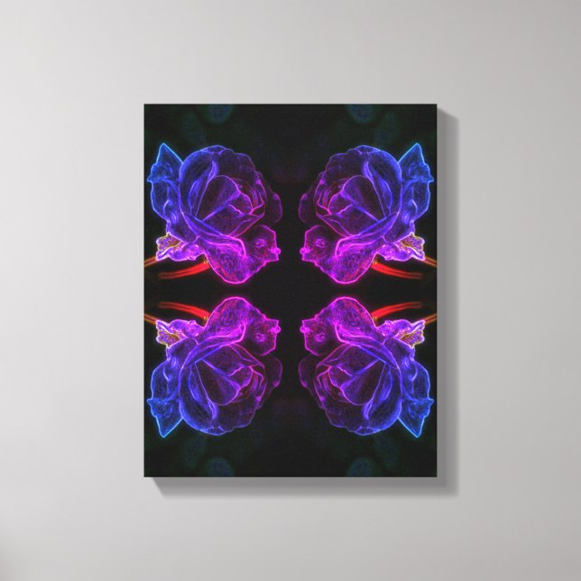 Toile Fleur d'Imaginaire Rose couleur Abstraite (Recto)