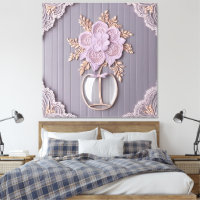 Fleur en dentelle 3D romantique