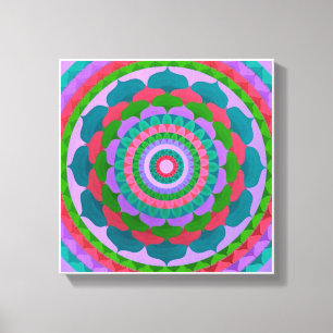 Toile Fleur Gaudy Mandala