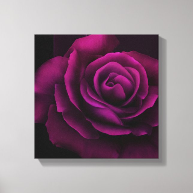 Toile Fleur gothique de rose violet-rouge (Recto)