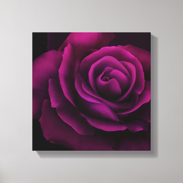 Toile Fleur gothique de rose violet-rouge (Recto)