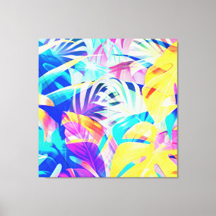 Toile Fleur pastel couleur abstrait moderne
