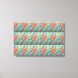 Toile Fleur Pointillée
