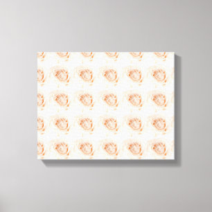 Toile Fleur rose blanche