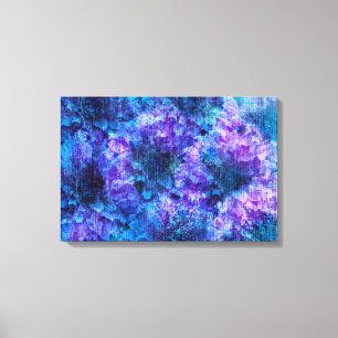 Toile Fleur rose violet motif riche style art design