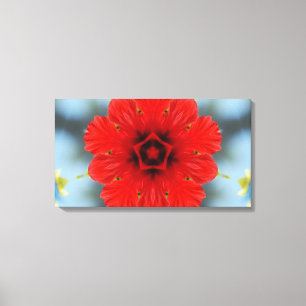 Toile Fleur Rouge