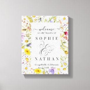 Toile Fleur sauvage d'été de printemps Beige Boho Affich