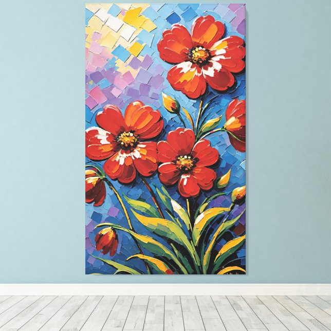 Toile Fleurs (Insitu (Plancher de Bois))