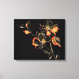Toile Fleurs aquarelles