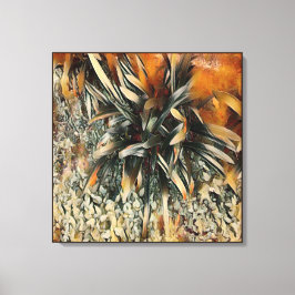 Toile Fleurs Art Garniture Marron