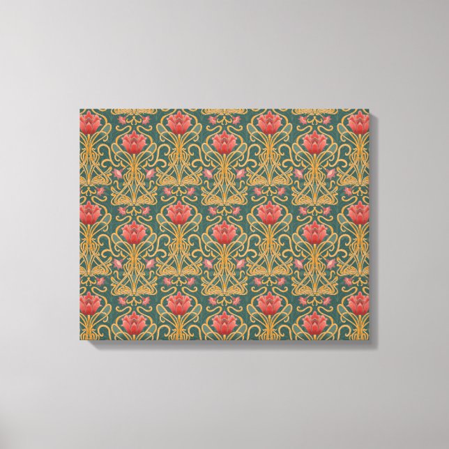 Toile Fleurs Art Nouveau (Recto)