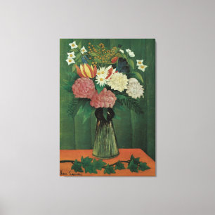 Toile Fleurs avec du lierre par Henri Rousseau, Floral V