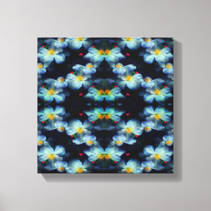 Toile Fleurs Clematis blanches Abstraites