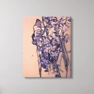 Toile Fleurs dans une lumière rose