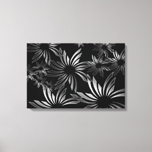 Toile Fleurs d'argent