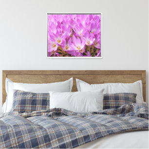 Toile Fleurs de crocus d'automne rose