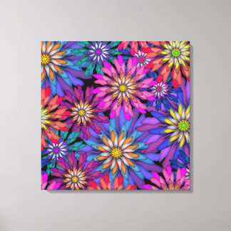Toile Fleurs de fantaisie colorées abstraites