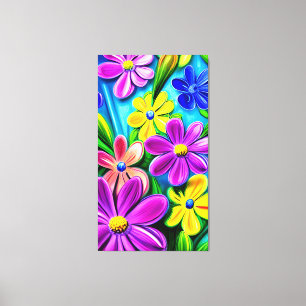 Toile Fleurs de marguerite colorées