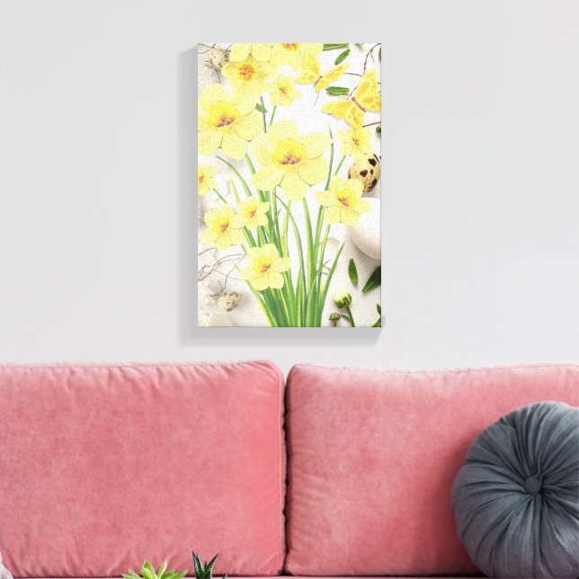 Toile Fleurs de Pâques pour éclairer votre salon ou votr (Insitu(Salon))