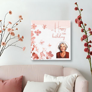 Toile Fleurs de Parties scintillant roses Photo florale